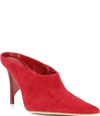 Vader Suede Sculpted Heel Dress Mules | Dillard's