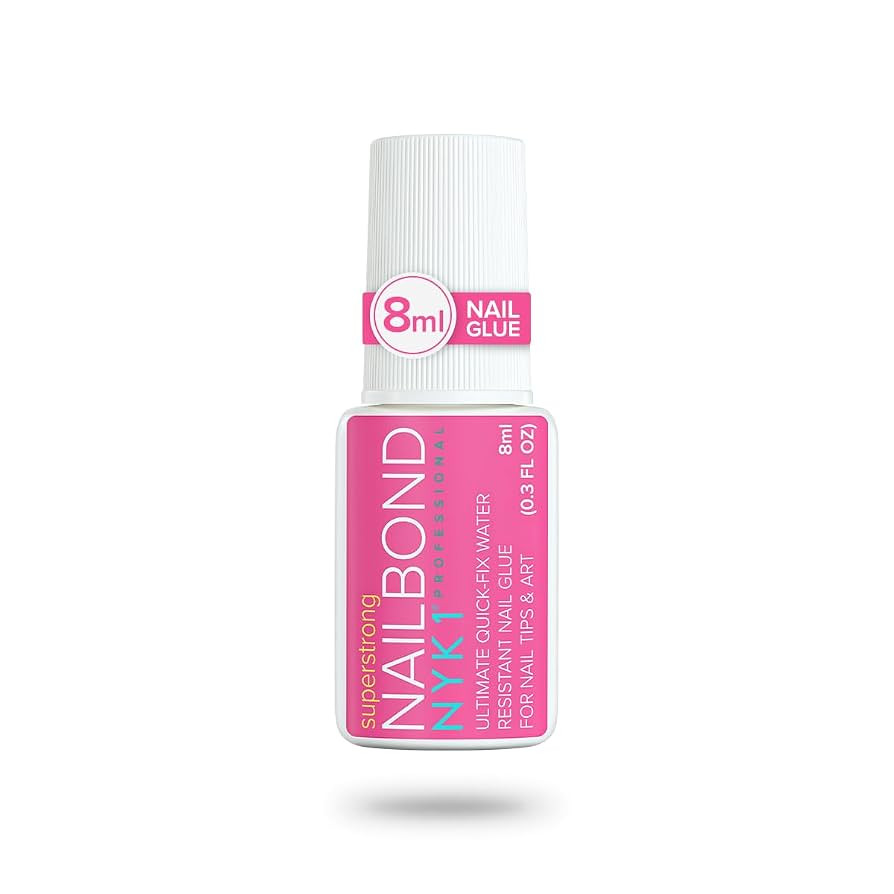 Super Strong Nail Glue for Press On Nails, Nail Tips & Acrylic Nails (8ml) NYK1 NailBond Brush On... | Amazon (US)