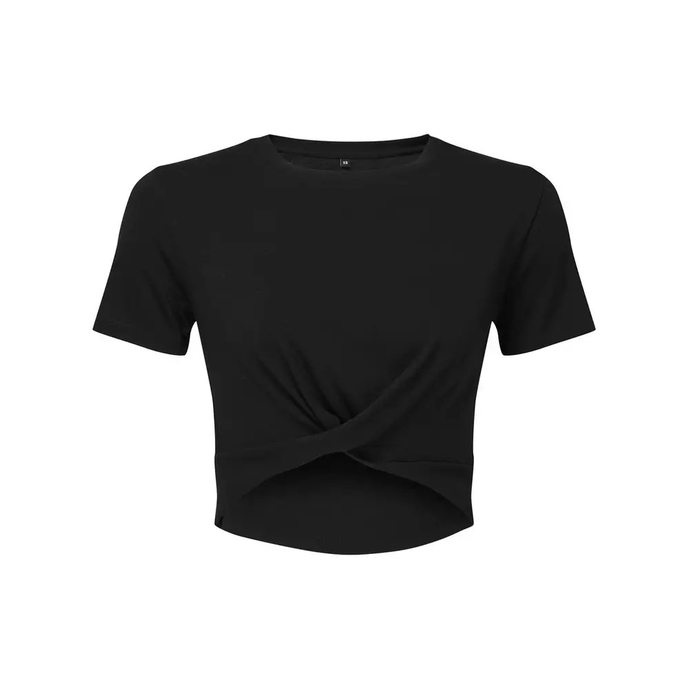 Black TriDri Twisted Crop Top | Debenhams | Debenhams UK