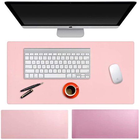Wendana Multifunctional Large Office Desk Pad, 35.4""x 15.75"" Non-Slip PU Leather Desk Mouse Pad Ma | Walmart (US)