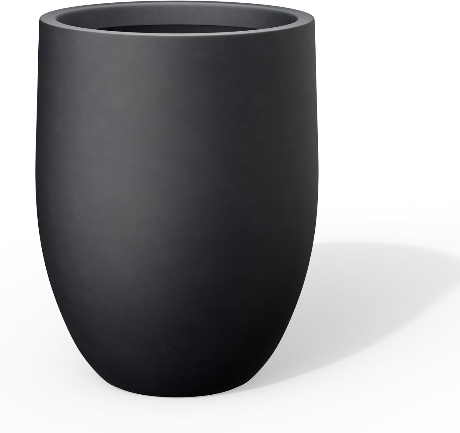 Kante Large Round Bullet Black Concrete Planter 21.7" Tall, Outdoor | Amazon (US)