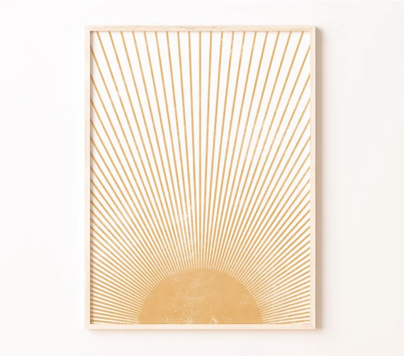 Mid Century Modern Printable Wall Art Digital Print Neutral | Etsy | Etsy (US)