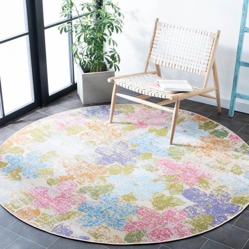 Laforet Blue/Pink/Orange Indoor/Outdoor Rug | Wayfair North America