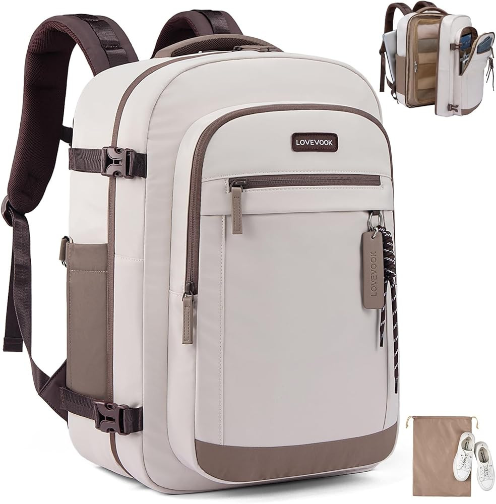LOVEVOOK 40L Travel Backpack for Women, Airline Approved Carry On Luggage, TSA Personal Item Bag ... | Amazon (US)