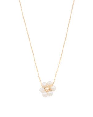14kt Gold Pearl Flower Necklace | TJ Maxx