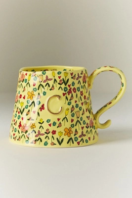 The Mud Fairy Stoneware Monogram Mug | Anthropologie (US)