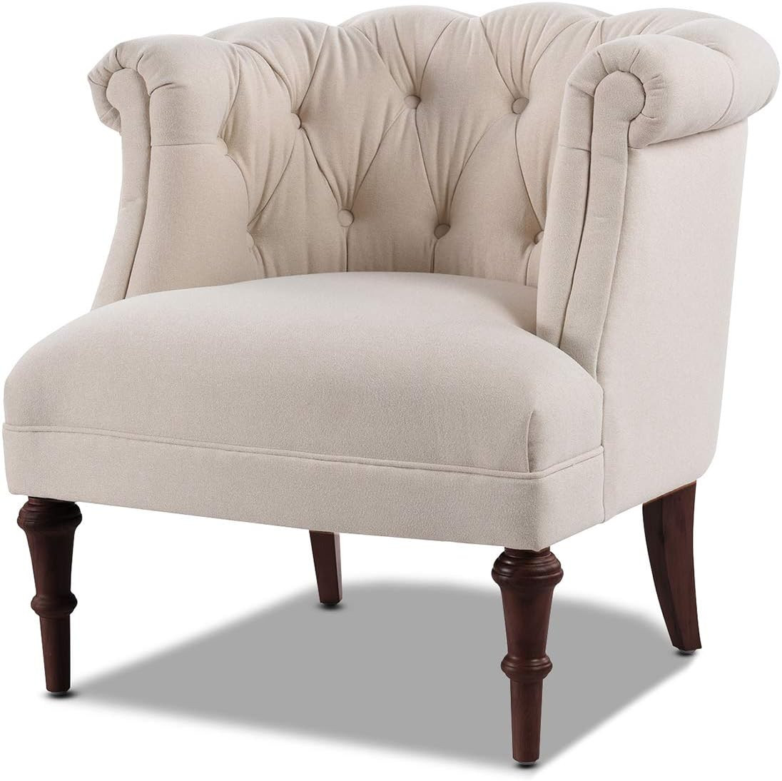 Jennifer Taylor Home Katherine Tufted Living Room Accent Chair in Peach Orange in Sky Neutral Bei... | Amazon (US)