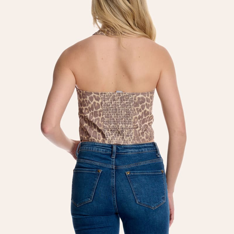 Blue B Women's Leopard Print Halter Neck Vest | Cavender's