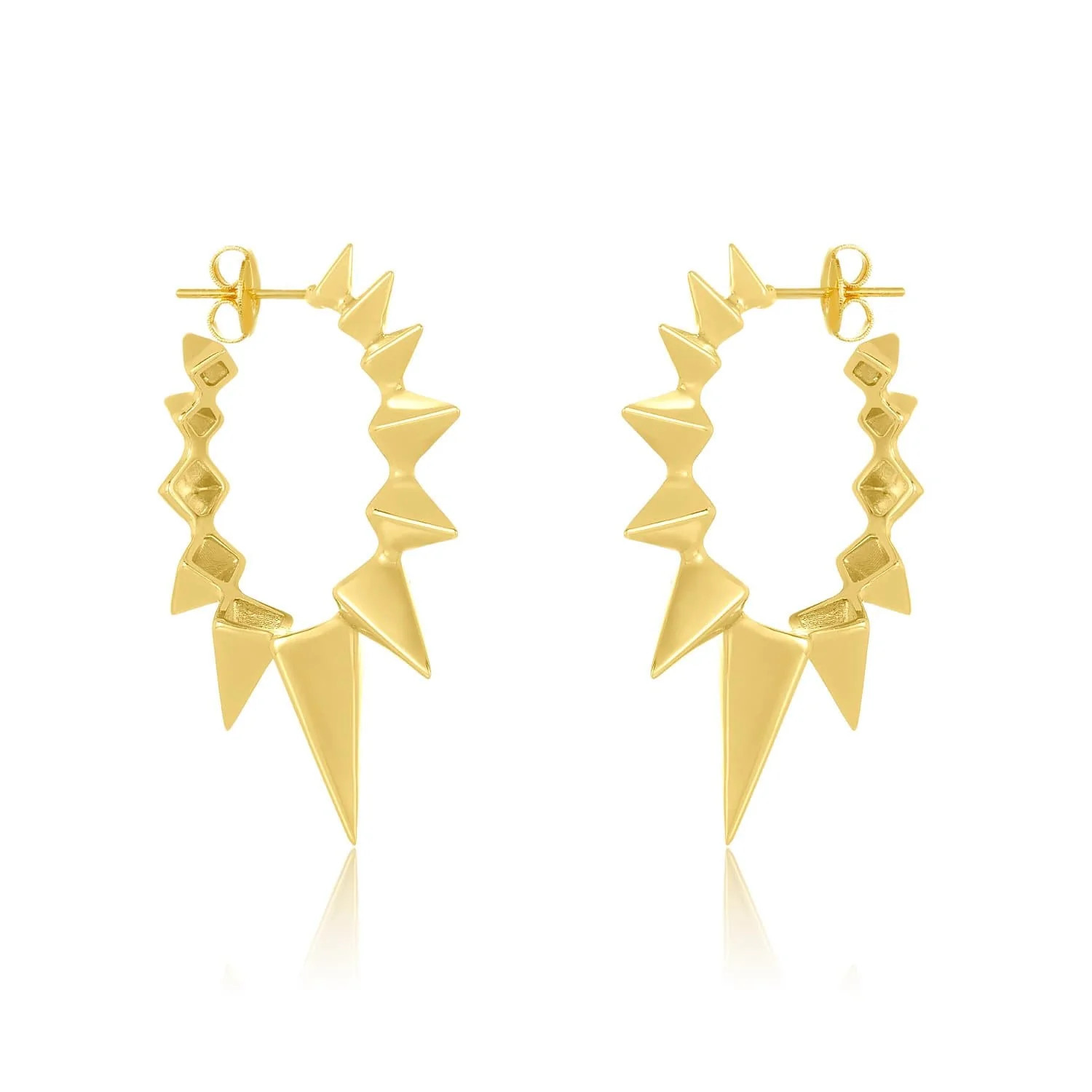 Mama Gabriella Spiked Hoop Earrings | Melinda Maria