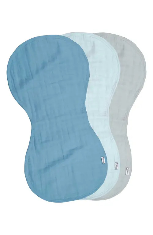 Green Sprouts 3-Pack Organic Cotton Muslin Burp Cloths in Blueberry at Nordstrom | Nordstrom