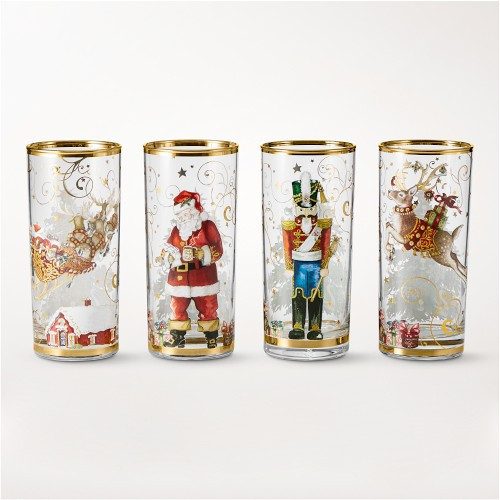 'Twas the Night Before Christmas Highball Glasses, Set of 4, Nutcracker | Williams-Sonoma