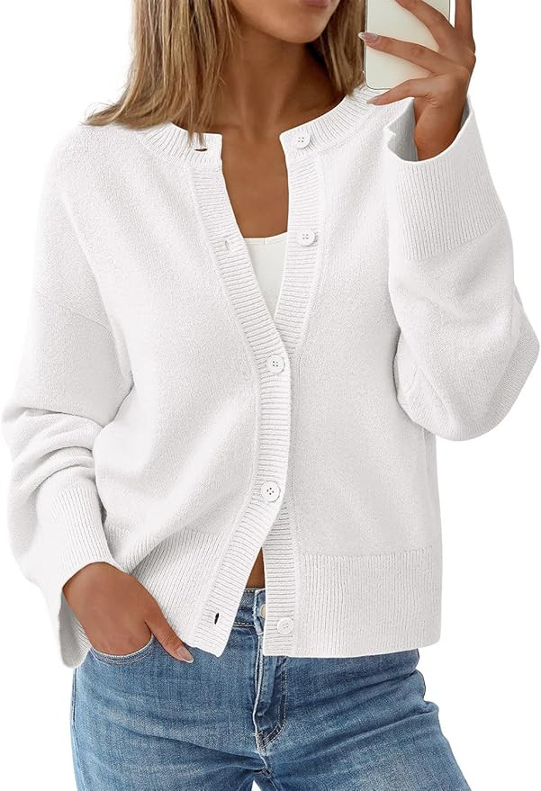 KIRUNDO Cardigan Sweaters for Women Fall Trendy Long Sleeve Chunky Knit Button Up Oversized Winte... | Amazon (US)