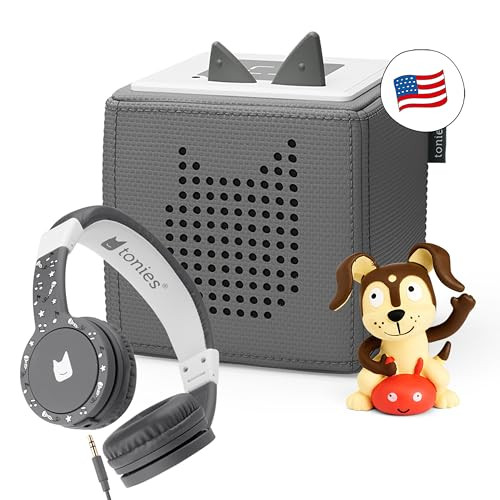 Toniebox Audio Player Headphones Bundle - Listen, Learn, and Play with One Huggable Little Box - Gray | Amazon (US)