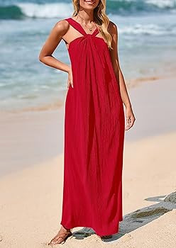 PRETTYGARDEN Womens 2025 Casual Long Summer Dresses Sleeveless Strappy Loose Flowy Beach Vacation... | Amazon (US)