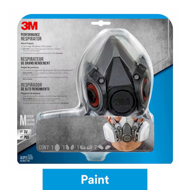 3M Grey Reusable P95 Adult Medium Painting Safety Mask | Lowe's