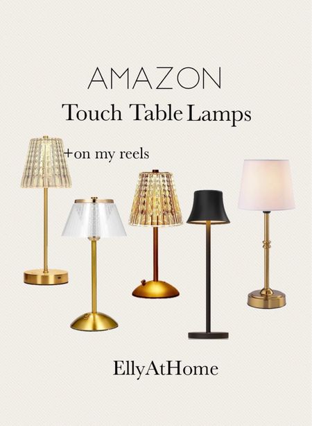 Seen on many of my reels. Popular and trending touch, rechargeable table lamps. Choose a variety of styles and finishes. Perfect touch on a dining table, accent table. Home decor accessories. Amazon home. Free shipping. 


#LTKHome #LTKFindsUnder50