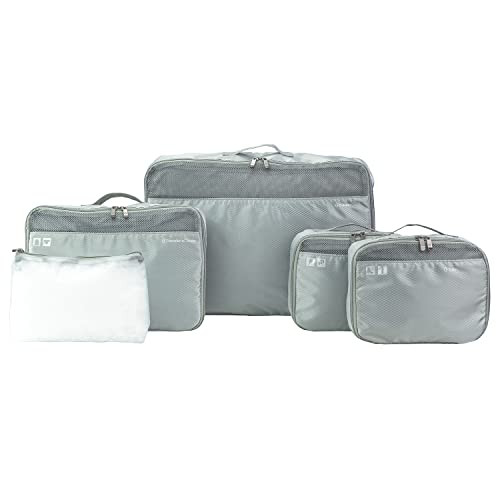Traveler's Choice Cloverland Packing Cubes 5 Piece Set, Grey, One Size | Amazon (US)