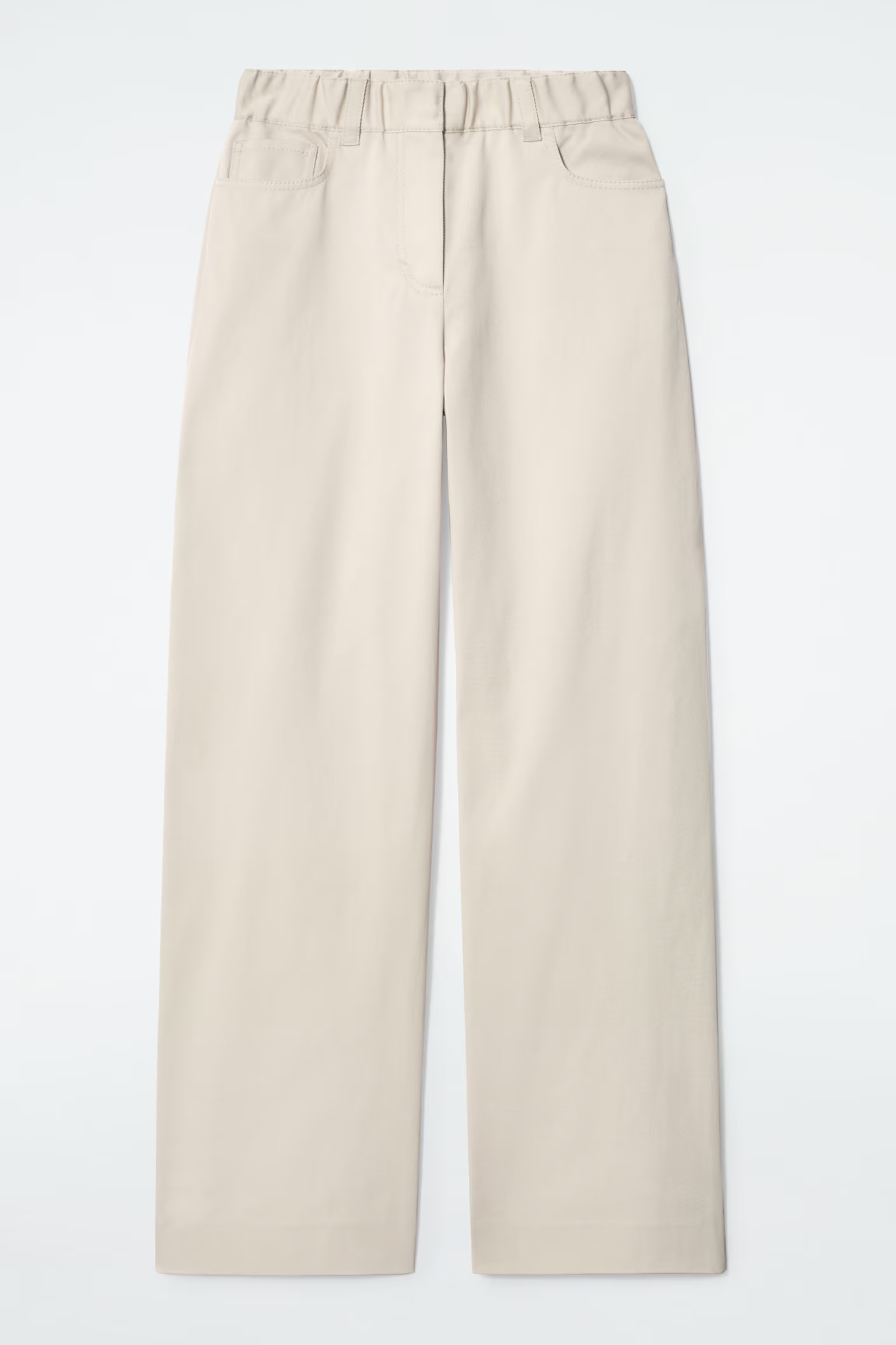 BAUMWOLLHOSE MIT WEITEM BEIN - HELLES BEIGE | COS (EU)