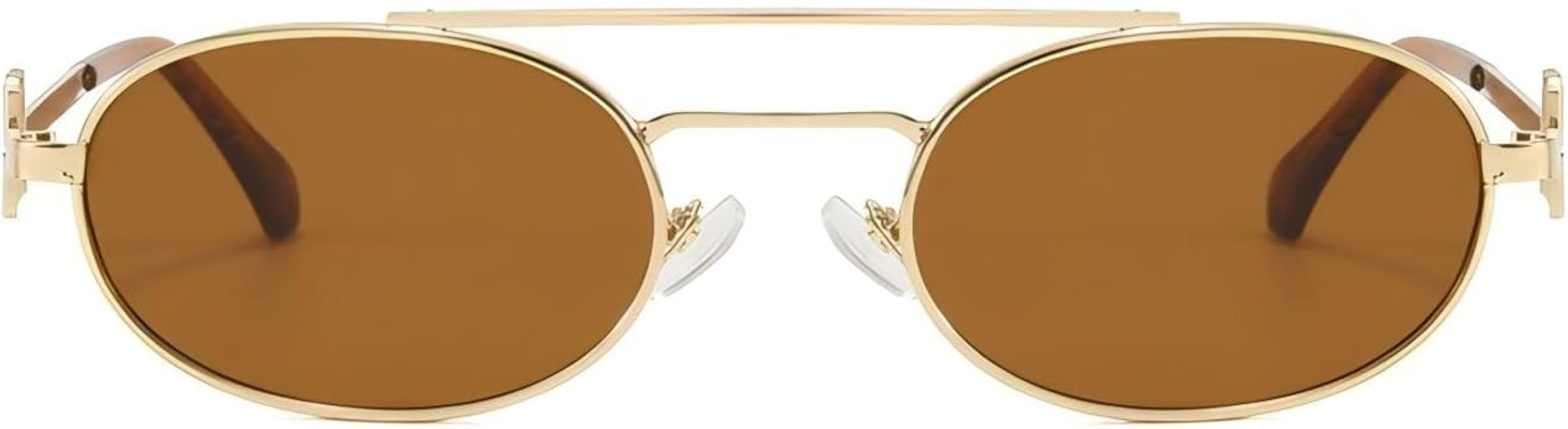 Vintage Retro Oval Sunglasses for Women 90s Y2K Trendy Sun Glasses Sunnies Sunnies | Amazon (US)