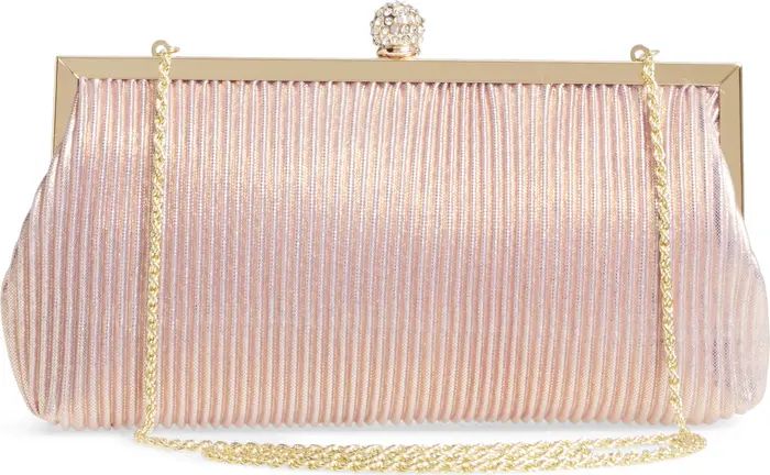 Aneka Pleated Shine Clutch | Nordstrom