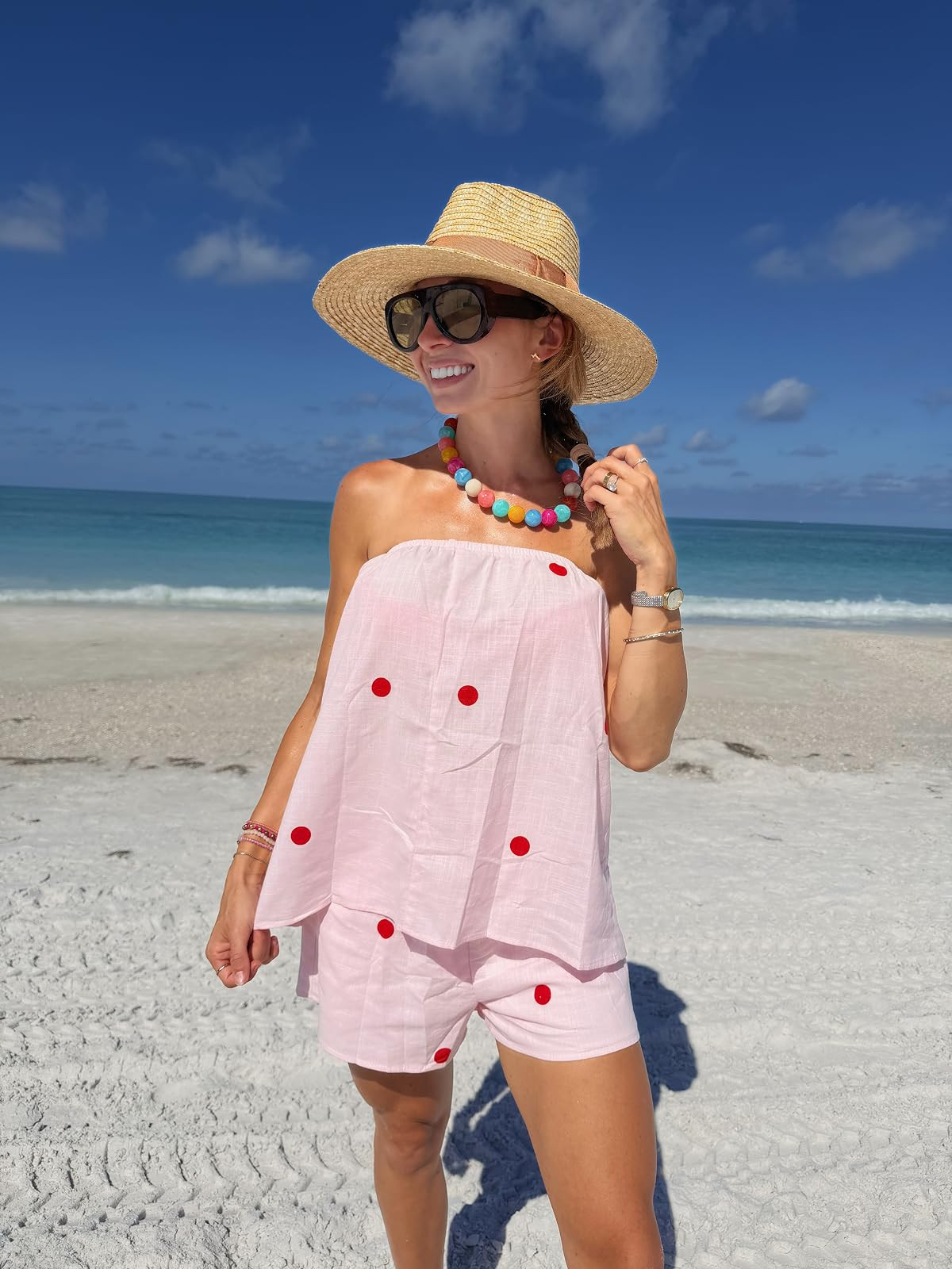 Chilling on the beach in style! Check out this cute matching set on my Amazon storefront. #beachv... | Amazon (US)