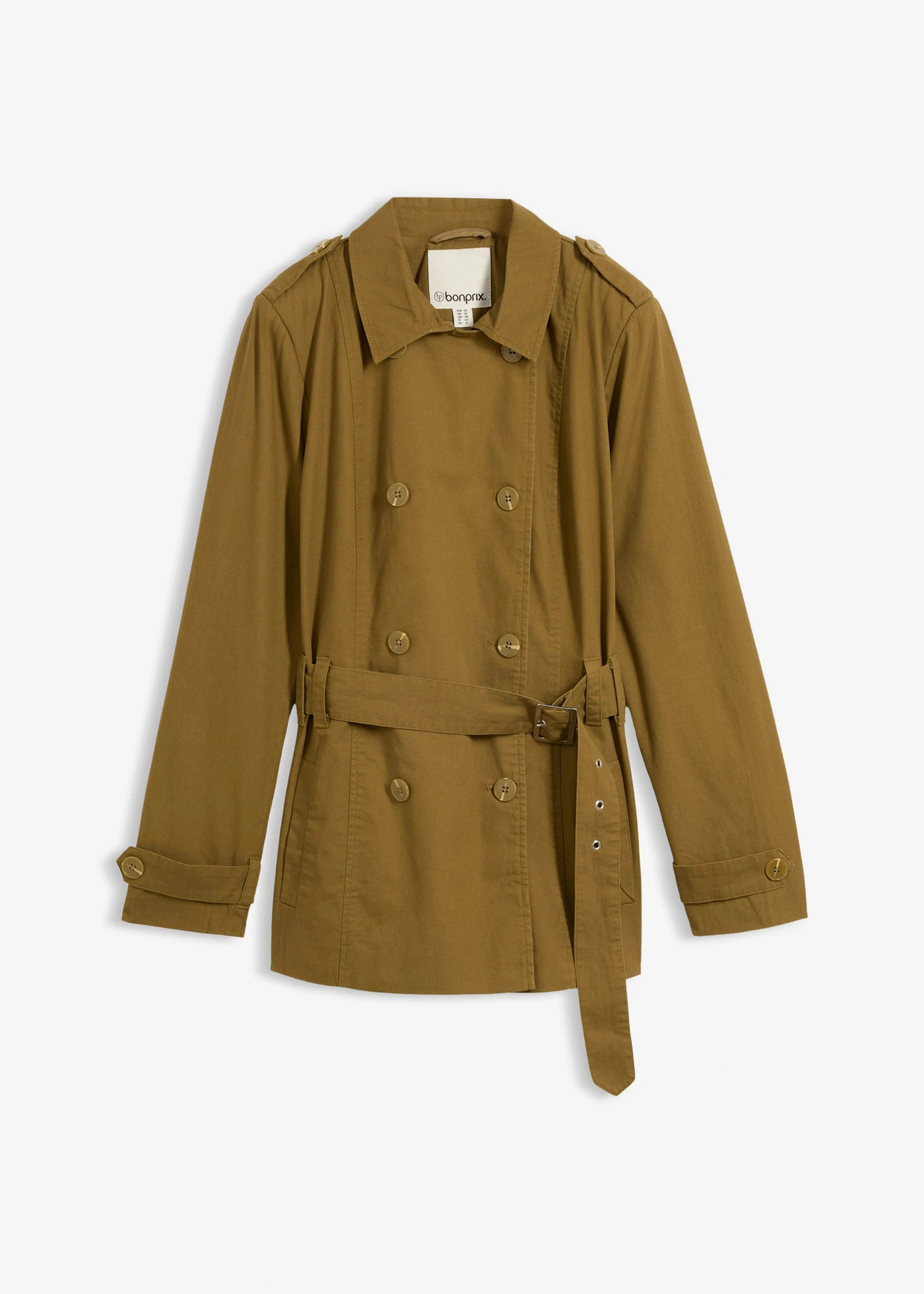 Korte trenchcoat natuurgroen | Bonprix NL (Influencer)