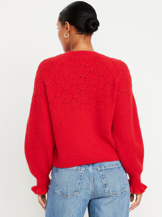 Loose Crew-Neck Cropped Sweater | Old Navy (US)
