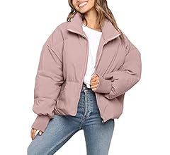 KYL Women's Winter Puffer Jacket Oversized Zip-Up Quilted Puffy Bubble Short Down Coat | Amazon (US)