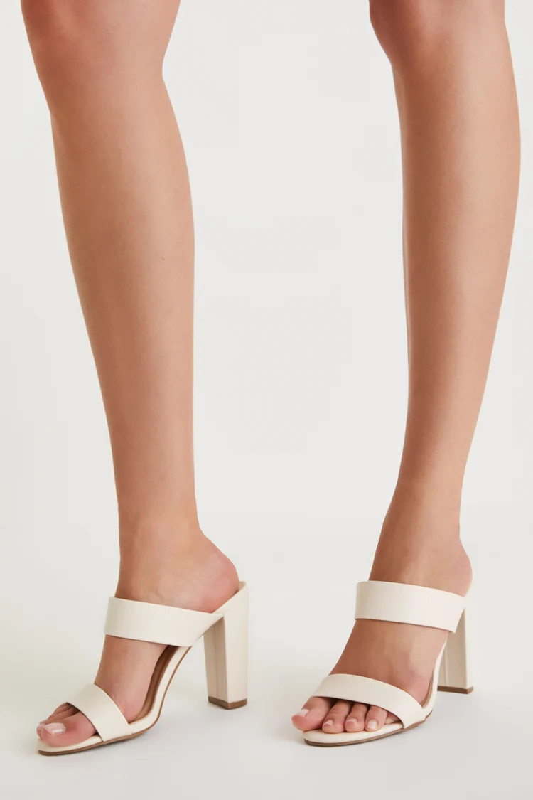 Marlowe Off White High Heel Sandals | Lulus