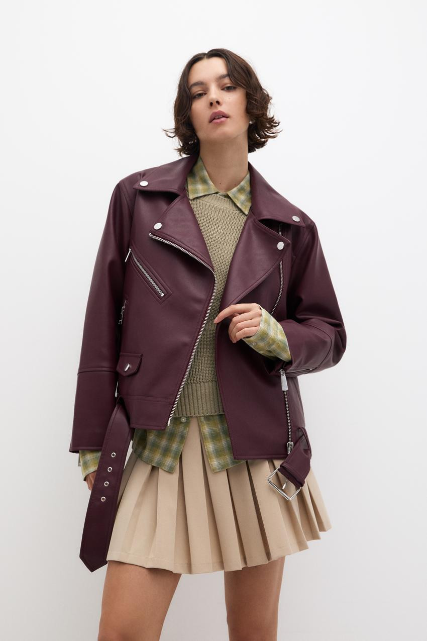 Bikerjacke aus Kunstleder | PULL and BEAR DE