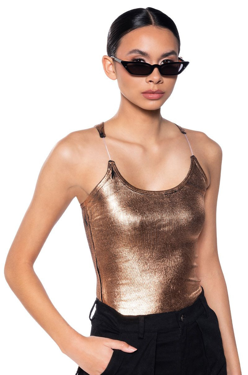 BAD HABIT STRAPPY METALLIC TANK | AKIRA