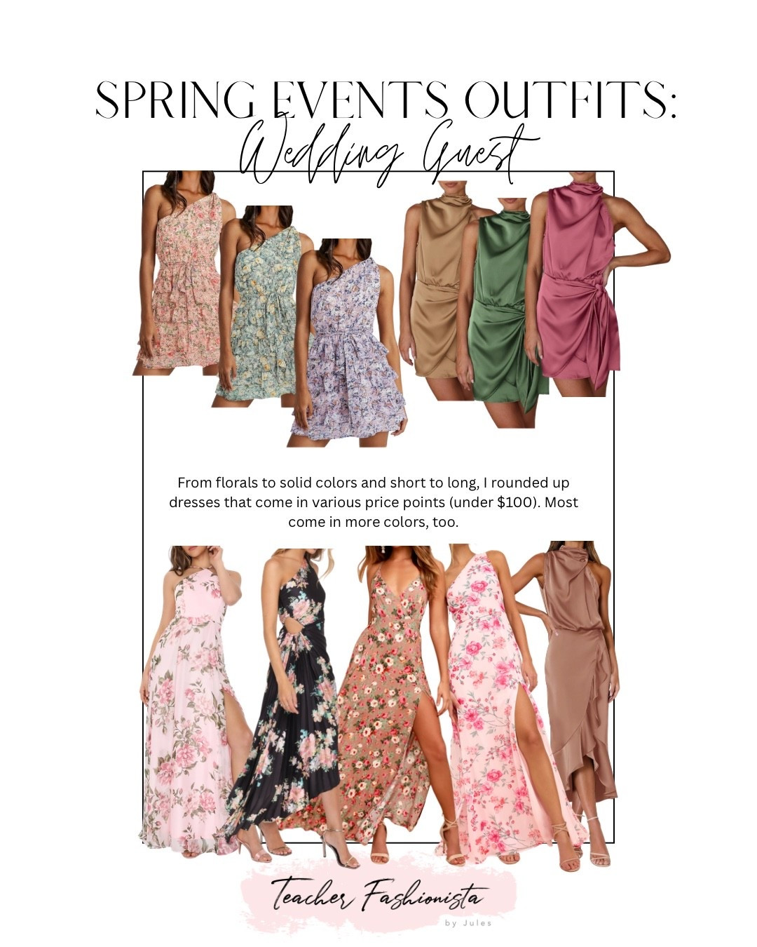 Spring and summer wedding season is quickly approaching! Here are some beautiful wedding guest dresses with florals, satin, long and short, and simply perfect! Most under $100!

#LTKWedding #LTKSeasonal #LTKOver40