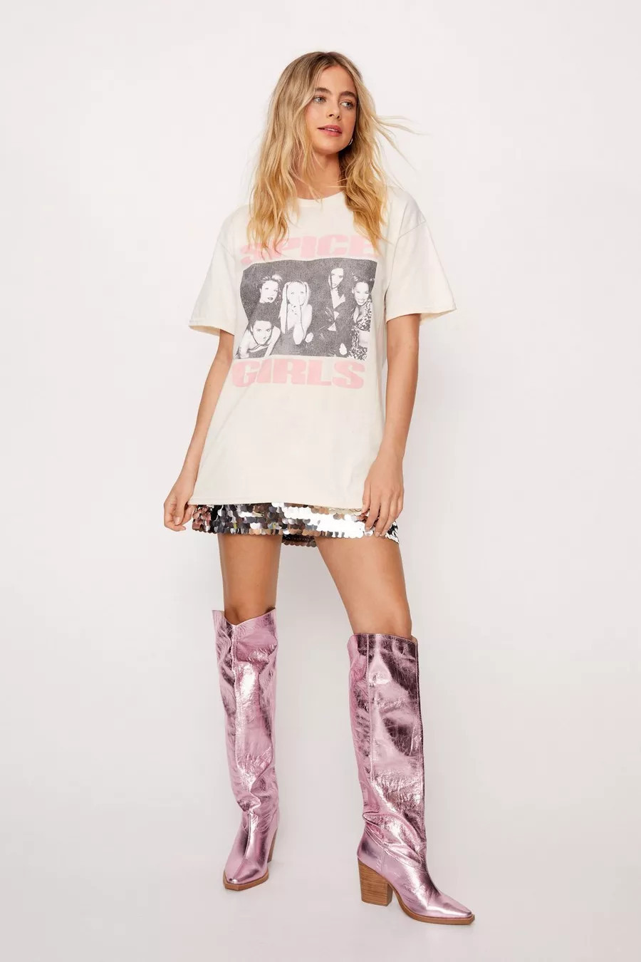 Spice Girls Oversized Graphic Band T-Shirt | Nasty Gal (US)