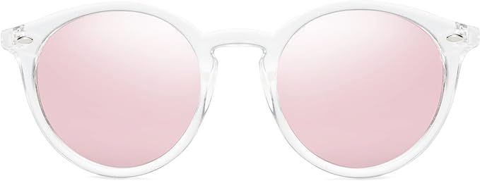 SOJOS Retro Round Polarized Sunglasses for Women Men Circle Frame UV400 Lenses SJ2069 | Amazon (US)