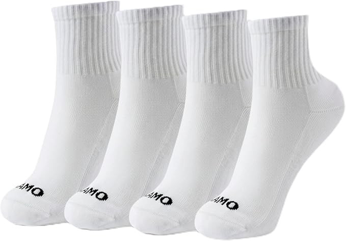 Kamo Fitness Daily 4-Pack – Women's Ankle Socks, Athletic Half Crew, Cotton Mid-Calf, Cushioned... | Amazon (US)