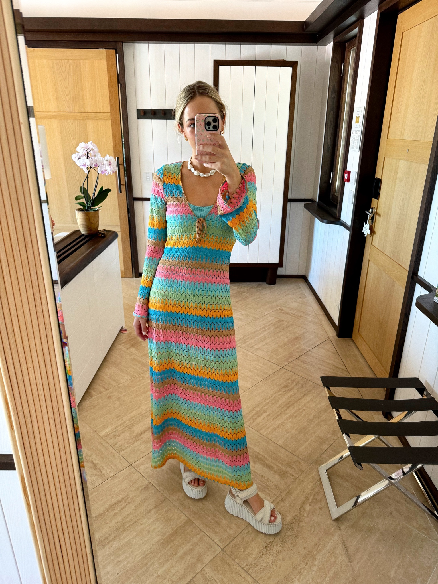 Colorful coverup for St Barths beach day 🌈🐚✨ 