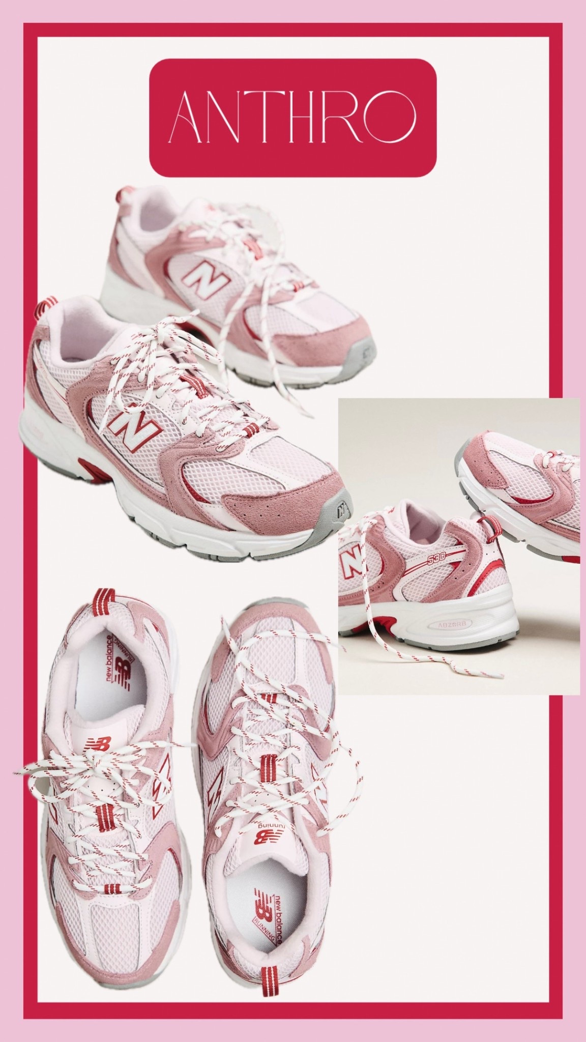 New balance sneakers, pink red new balance, valentines new balance, dad sneakers, Anthropologie, current favorites, spring fashion, gifts for her 

Umm, these new New Balance sneakers!? SO CUTE!! Love the color combo!!🩷❤️ 

#LTKootd #LTKActive #LTKValentine