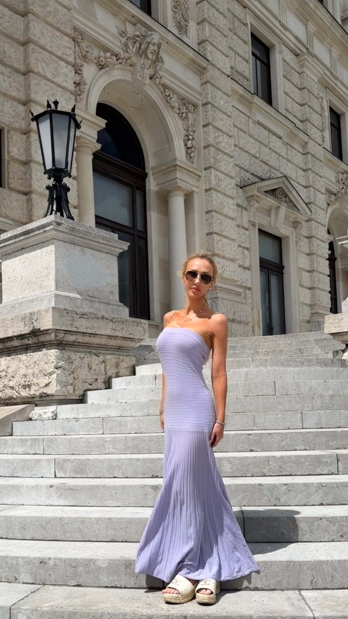 Light purple strapless maxi dress pleated details. The model photo looks more sheer at the base than it really is. Perfect for an easy and elevated look for sight seeing, breakfast, lunch, errands. 

Lilac dress lavender maxi

#LTKootd #LTKTravel