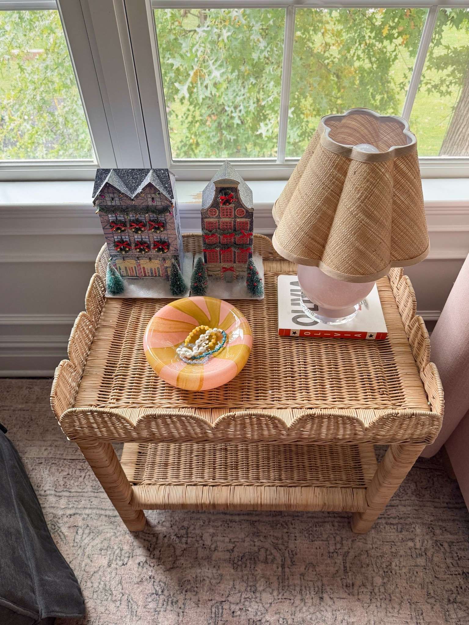 A little holiday moment starting to make its way into this room. I love mixing playful Christmas details with the woven nightstand and scalloped lamp for a look that still feels collected and true to the space.

holiday bedroom decor, Christmas bedroom decor, woven nightstand, scalloped lamp, kids room holiday decor, festive home accents, Christmas decorating ideas, seasonal bedroom decor, playful holiday decor, collected home style, girlonthehudson

#LTKSeasonal #LTKHome #LTKKids