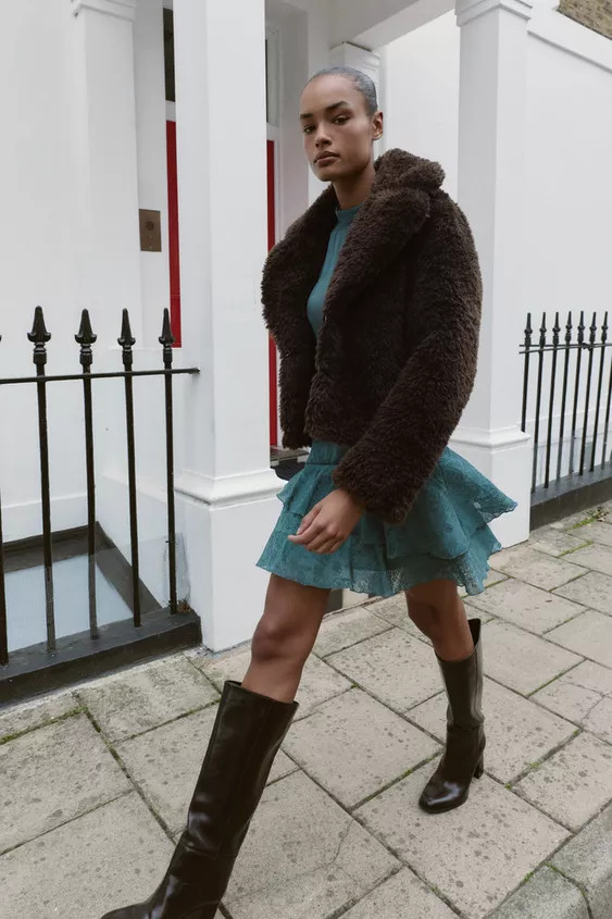 SHORT FLEECE COAT | Zara US