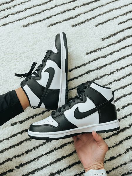 Mens nike sneakers. Go down 1.5 sizes for Womens. I’m a womens 7.5, got the mens 6 and they fit perfect. 

Nike high top sneakers 
Nike dunk sneakers 

#LTKshoecrush #LTKstyletip #LTKmens