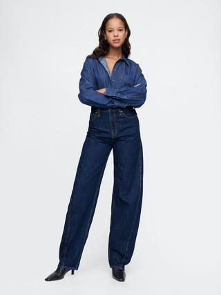 High Rise Barrel Jeans | Gap (US)