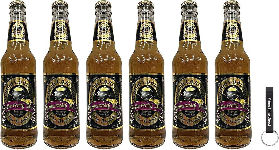 Flying Cauldron Butterscotch Beer 12oz (Pack of 6) Bundle with PrimeTime Direct Keychain Bottle O... | Amazon (US)