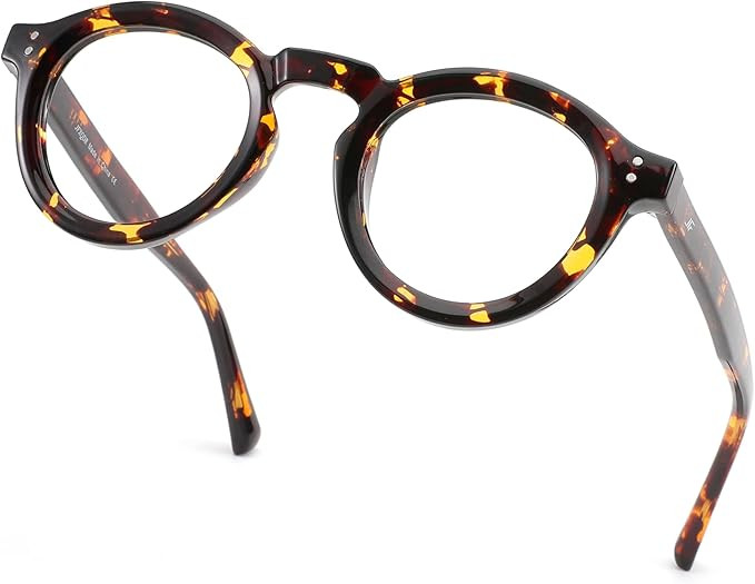 JFXQDR Blue Light Blocking Glasses for Women Men, Retro Round Frame Computer Gaming Glasses Anti ... | Amazon (US)