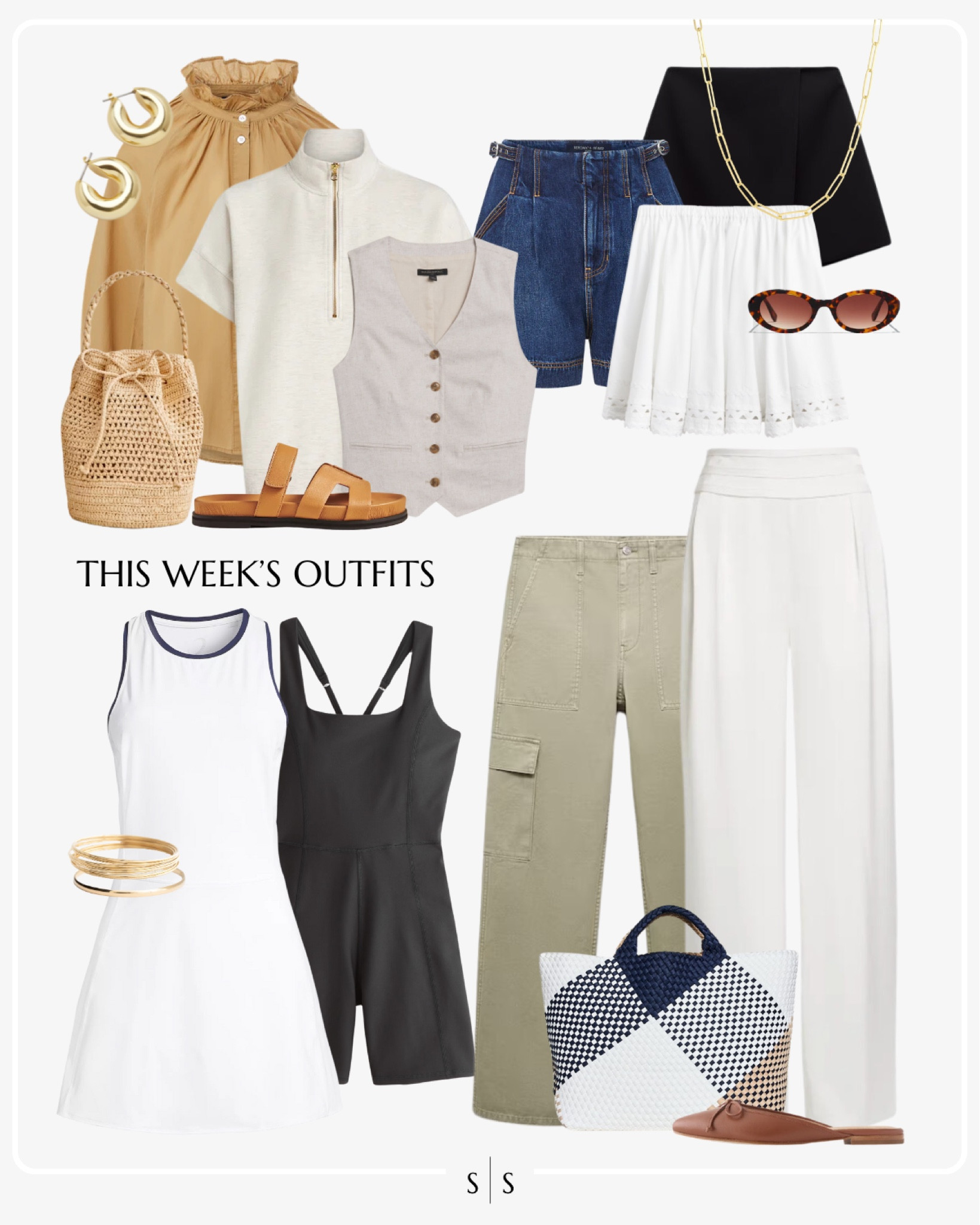 This week’s Summer outfits: a preview of all I’ll be styling the third week in July. View the entire calendar on thesarahstories.com ✨

Breezy blouse, short sleeve pullover, tailored vest, denim trouser shorts, skort, eyelet mini skirt, tennis dress, bike short onesie, linen pant, white trousers


#LTKStyleTip