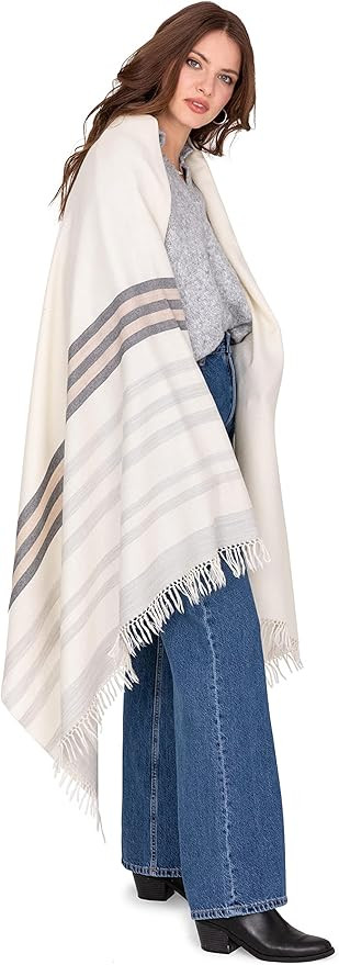 likemary Pashmina Shawls and Wraps for Women - Merino Wool Travel Blanket Scarf - Oversized Strip... | Amazon (US)
