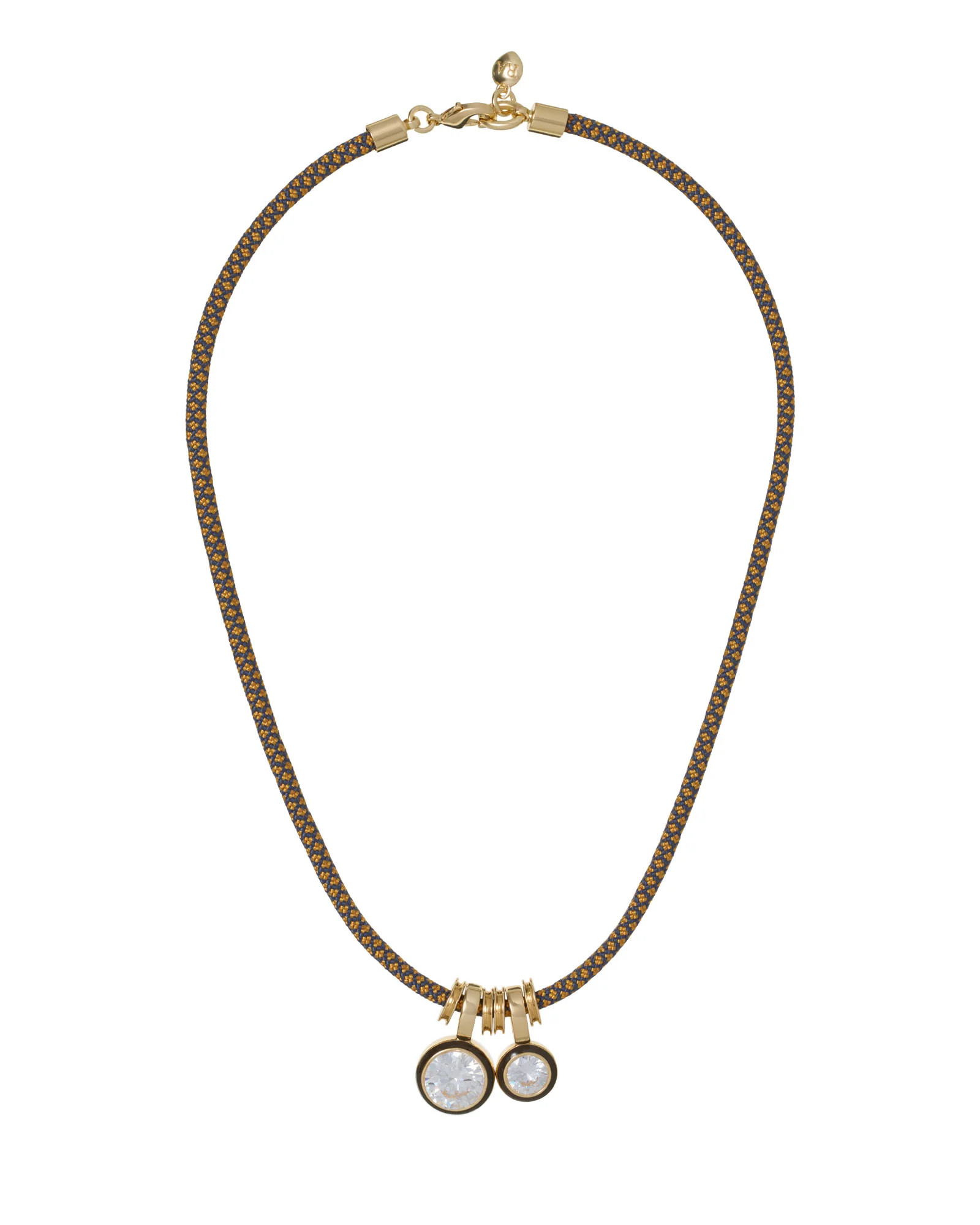 The Cubic Double Drop Cord Necklace | Roxanne Assoulin