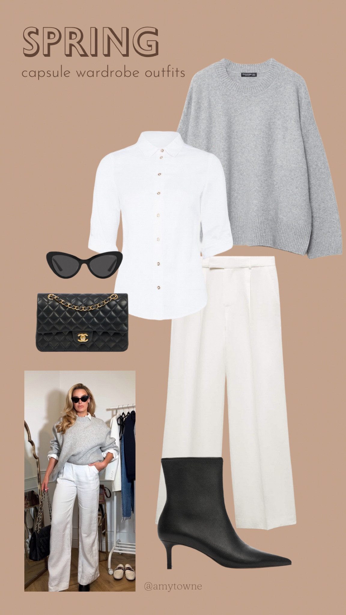SPRING CAPSULE WARDROBE🌸
Outfit Ideas 
You can’t beat a pair of linen trousers to take you all the way through Spring/Summer! Paired with a linen shirt & oversized grey jumper for a classic quite luxury style. Pair with heeled boots & black accessories for an elevated look, or cream flats/ warmed toner accessories for a more casual style 💕

#LTKstyletip #LTKSeasonal #LTKeurope