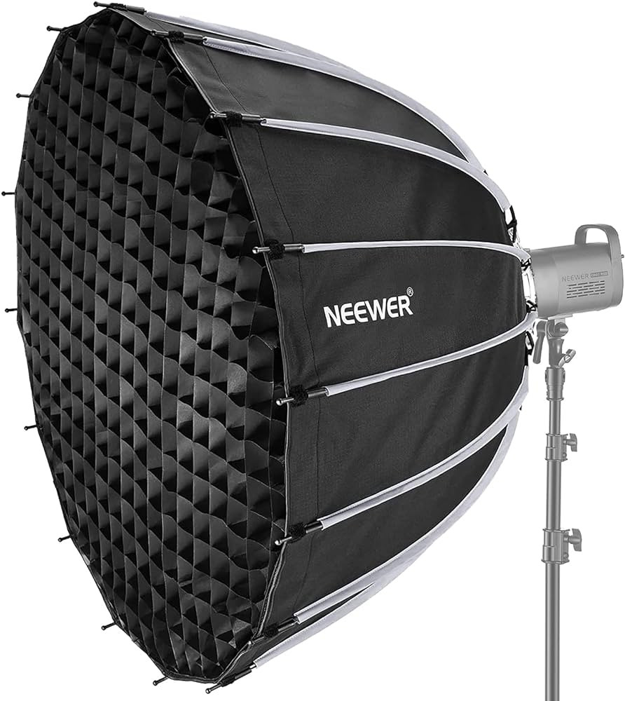 NEEWER 47.2inch/120cm Parabolic Softbox Quick Set up Quick Folding, with Diffusers/Honeycomb Grid... | Amazon (US)