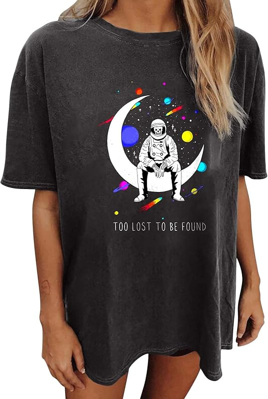 Vintage Shirts for Women Cute Graphic Tee Halloween Short Sleeve Tops Oversized Tshirts Teen Aest... | Amazon (US)